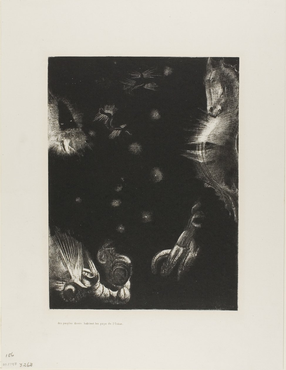 Okyanusun Ülkelerinde Farklı Halklar Yaşıyor, plaka 23 / 24 by Odilon Redon