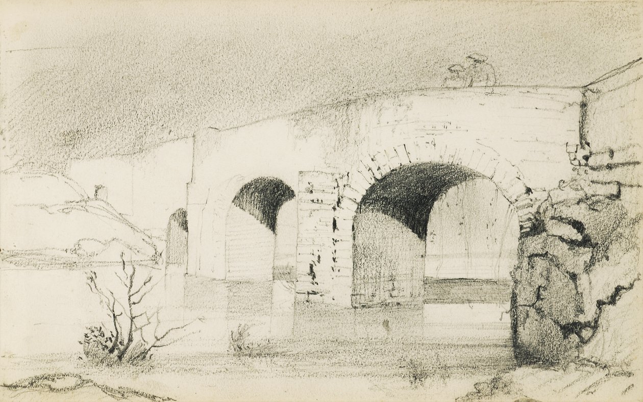 "Bask Ülkesi" başlıklı bir albümden çizim, 1862-63 by Odilon Redon