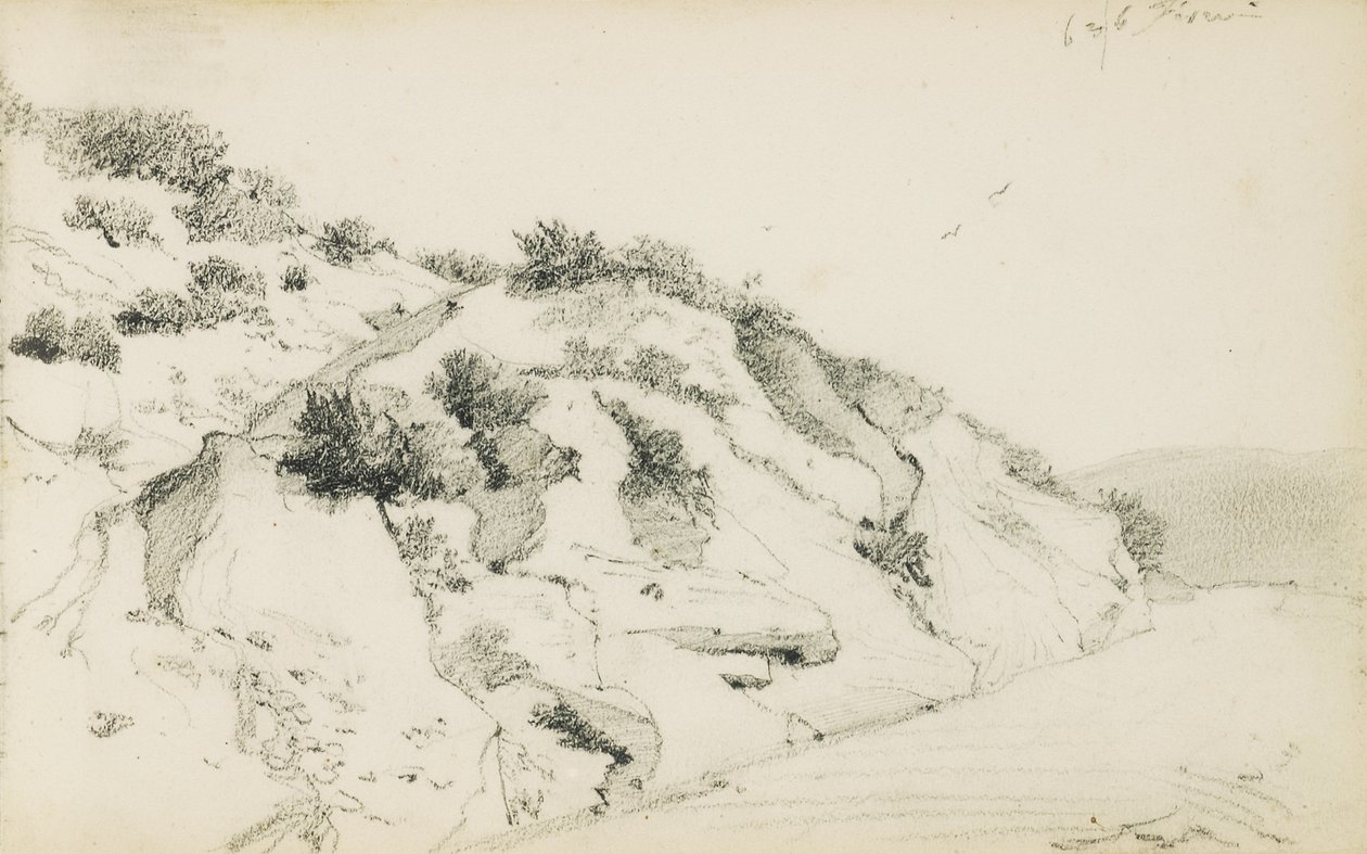 "Bask Ülkesi" başlıklı bir albümden çizim, 1862-63 by Odilon Redon