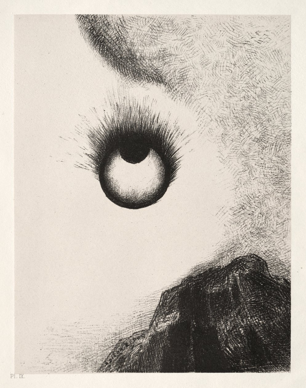 Her Yerde Göz Küreleri Alev Alır by Odilon Redon