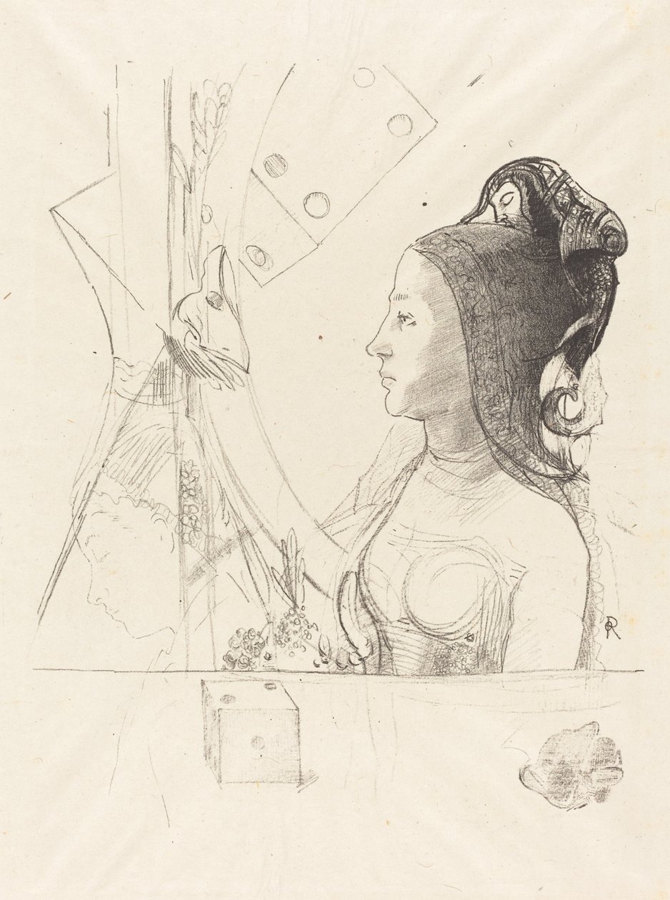 Femme de Profil (Kadın Profili) by Odilon Redon