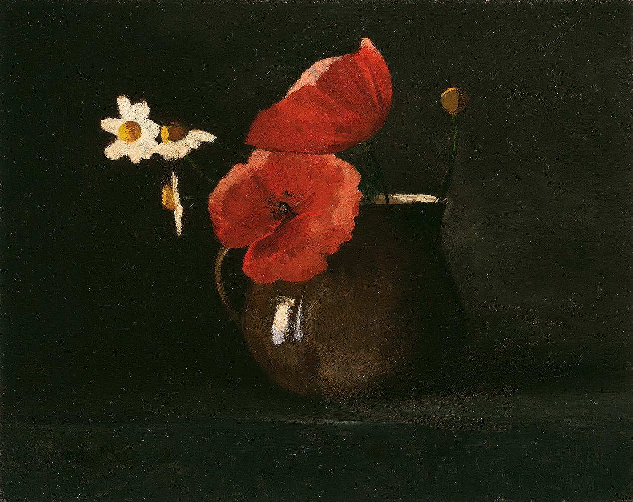 Çiçekler: Gelincikler ve Papatyalar, c. 1867. by Odilon Redon