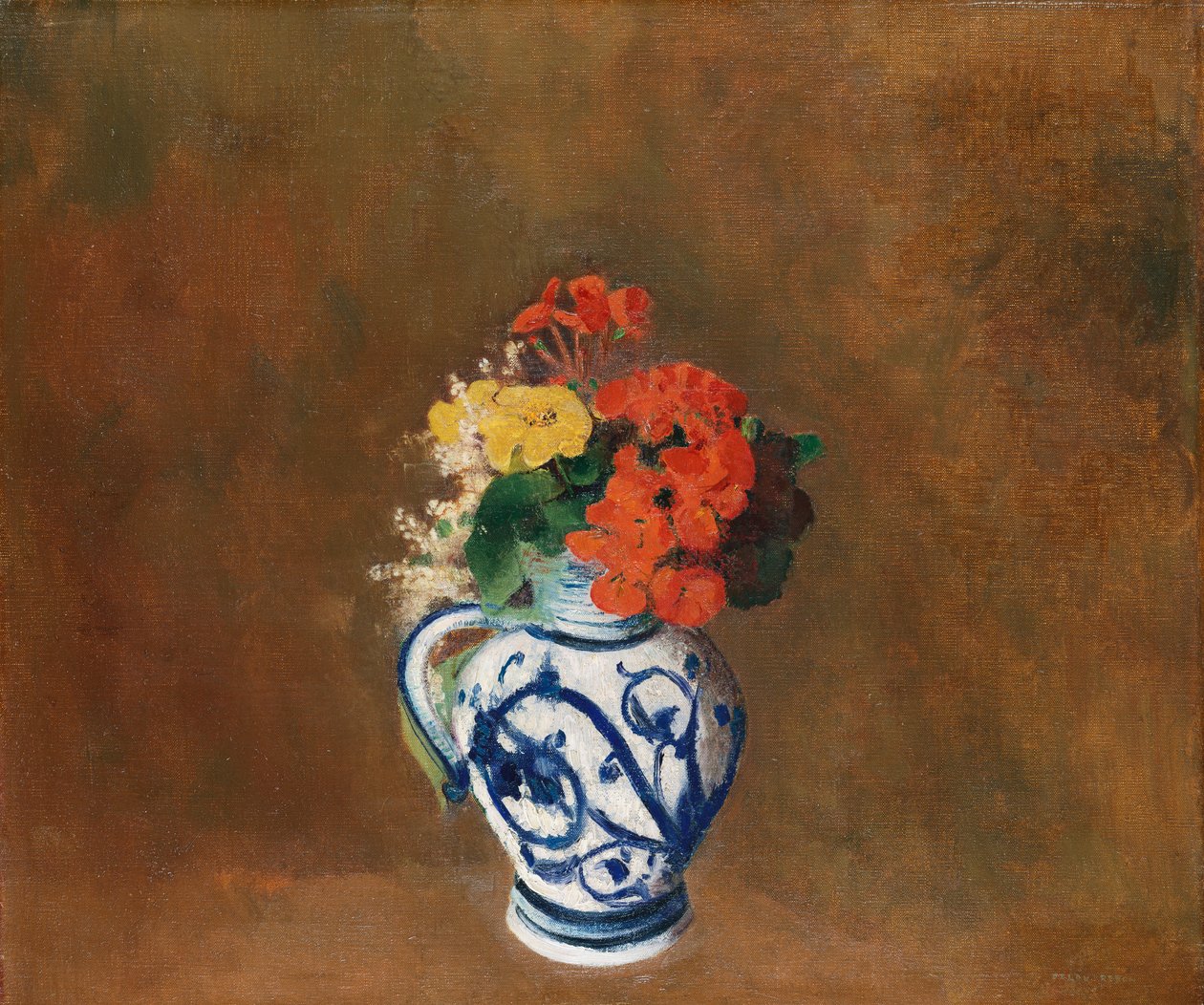 Mavi Vazoda Çiçekler, 1900 dolayları by Odilon Redon