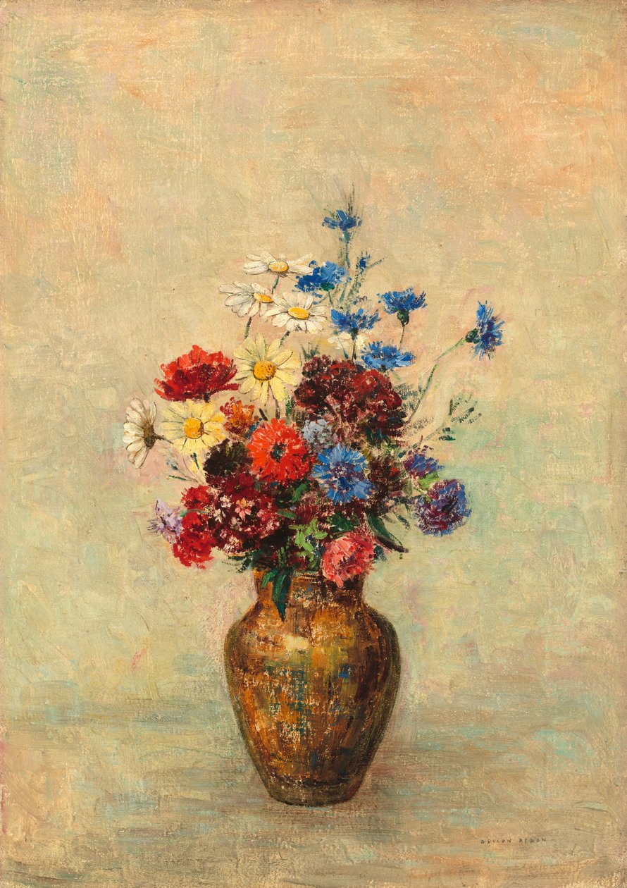Vazoda Çiçekler, c. 1910. by Odilon Redon