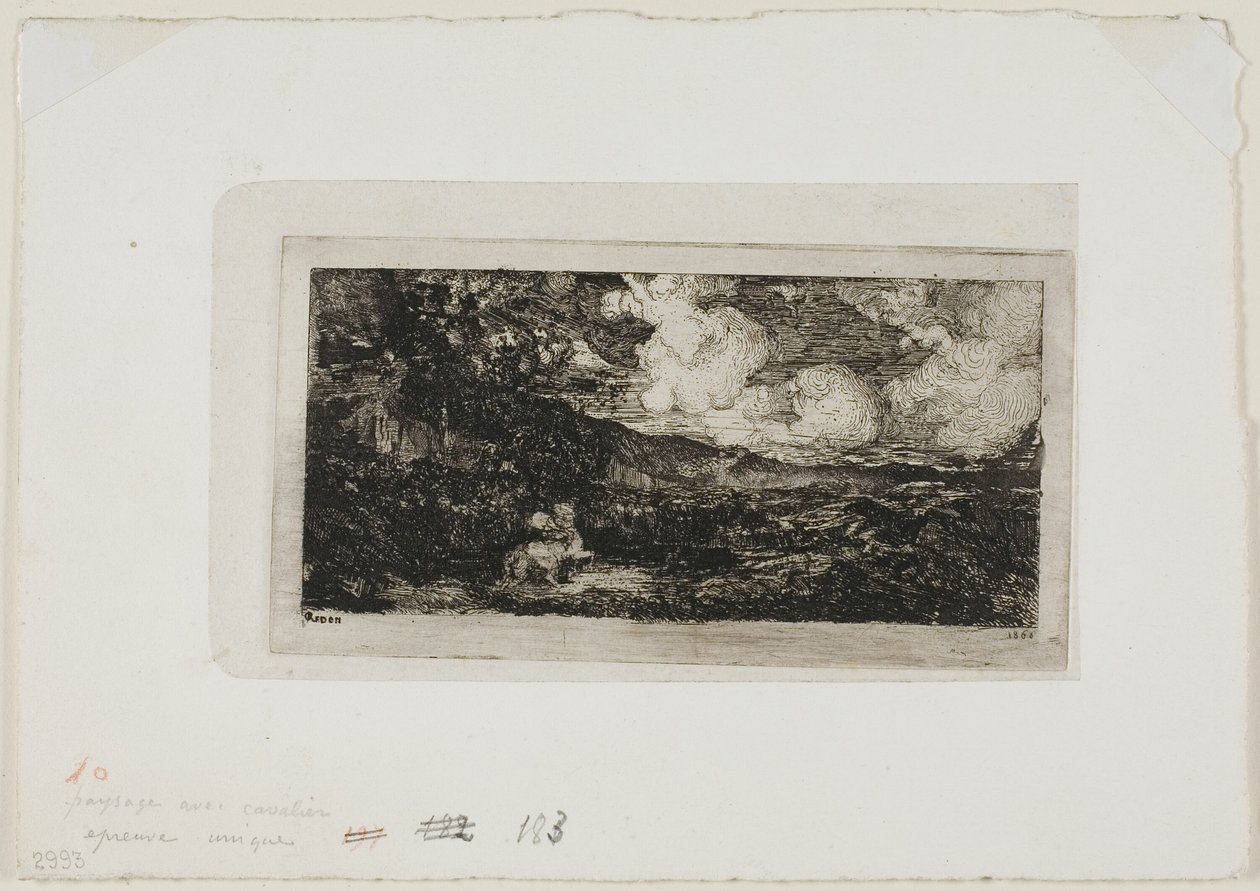 dört nala koşan atlı by Odilon Redon