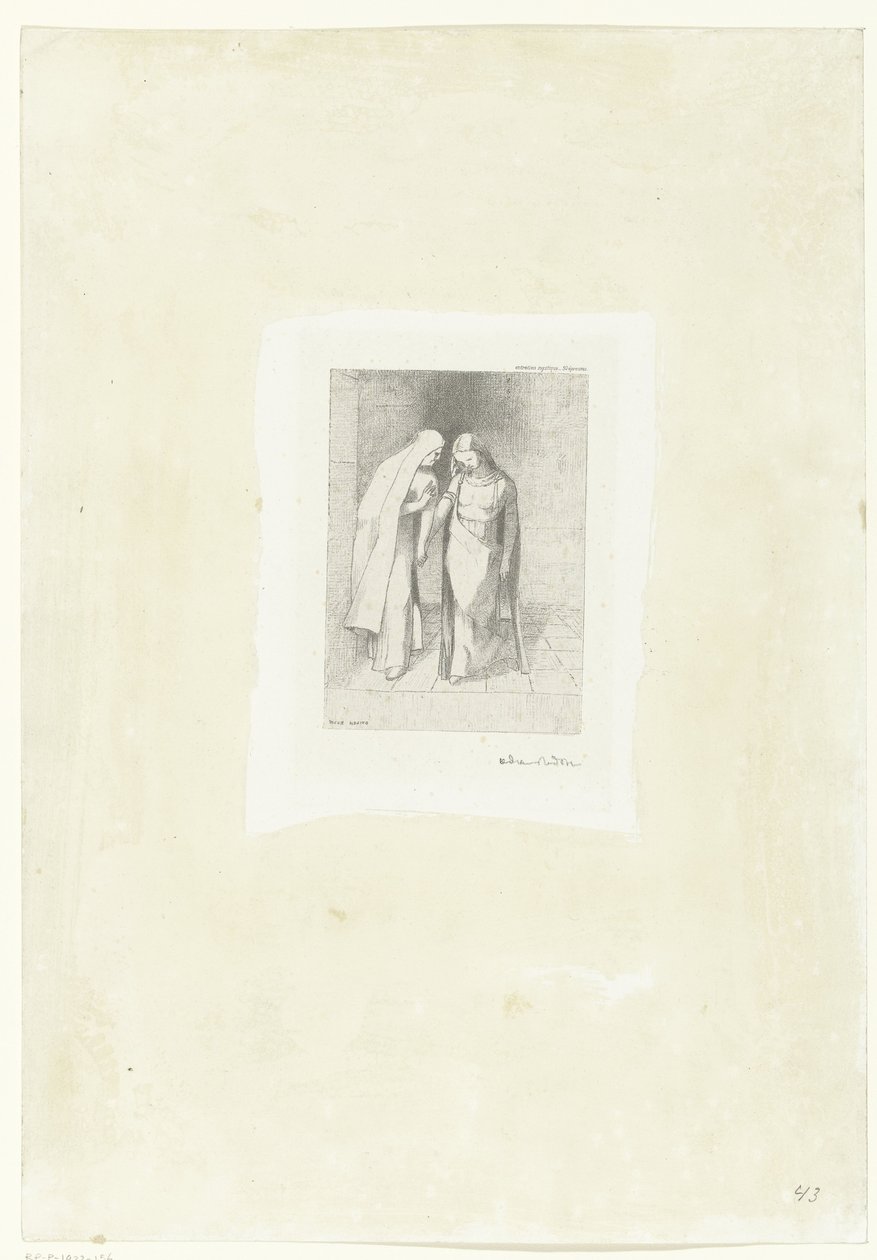 gizemli konuşma Entretien mystique (nesne üzerindeki başlık) by Odilon Redon