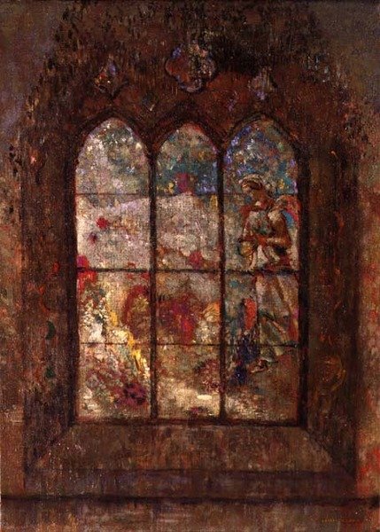 Gotik Görünüş (tuval üzerine yağlı boya) by Odilon Redon