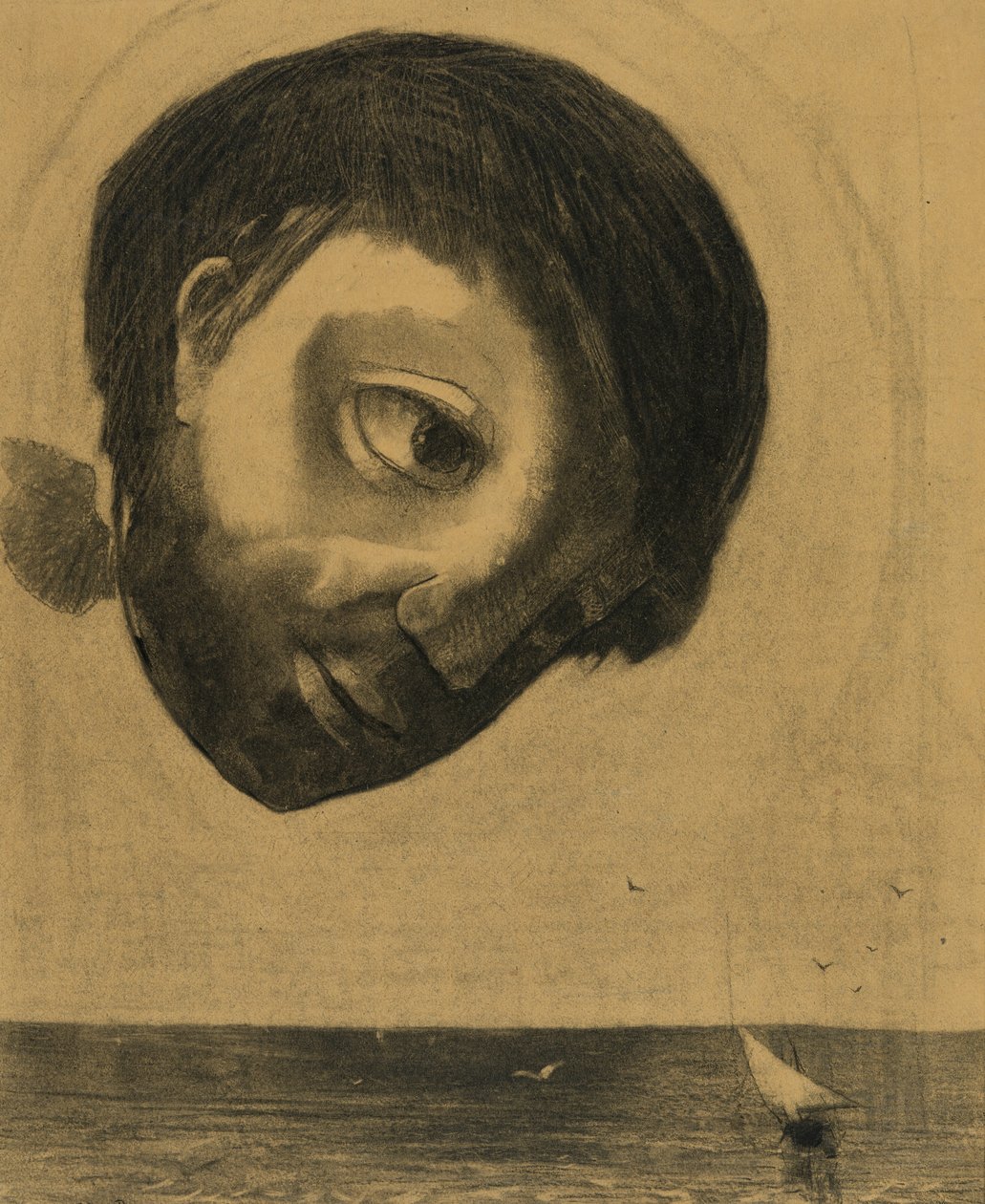 Suların Koruyucu Ruhu, 1878 by Odilon Redon