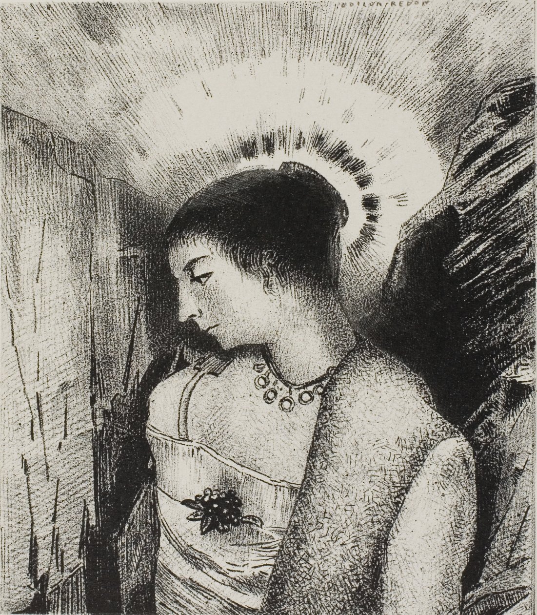 İşte İyi Tanrıça, Dağların Idaean Anası, levha 15/24 by Odilon Redon