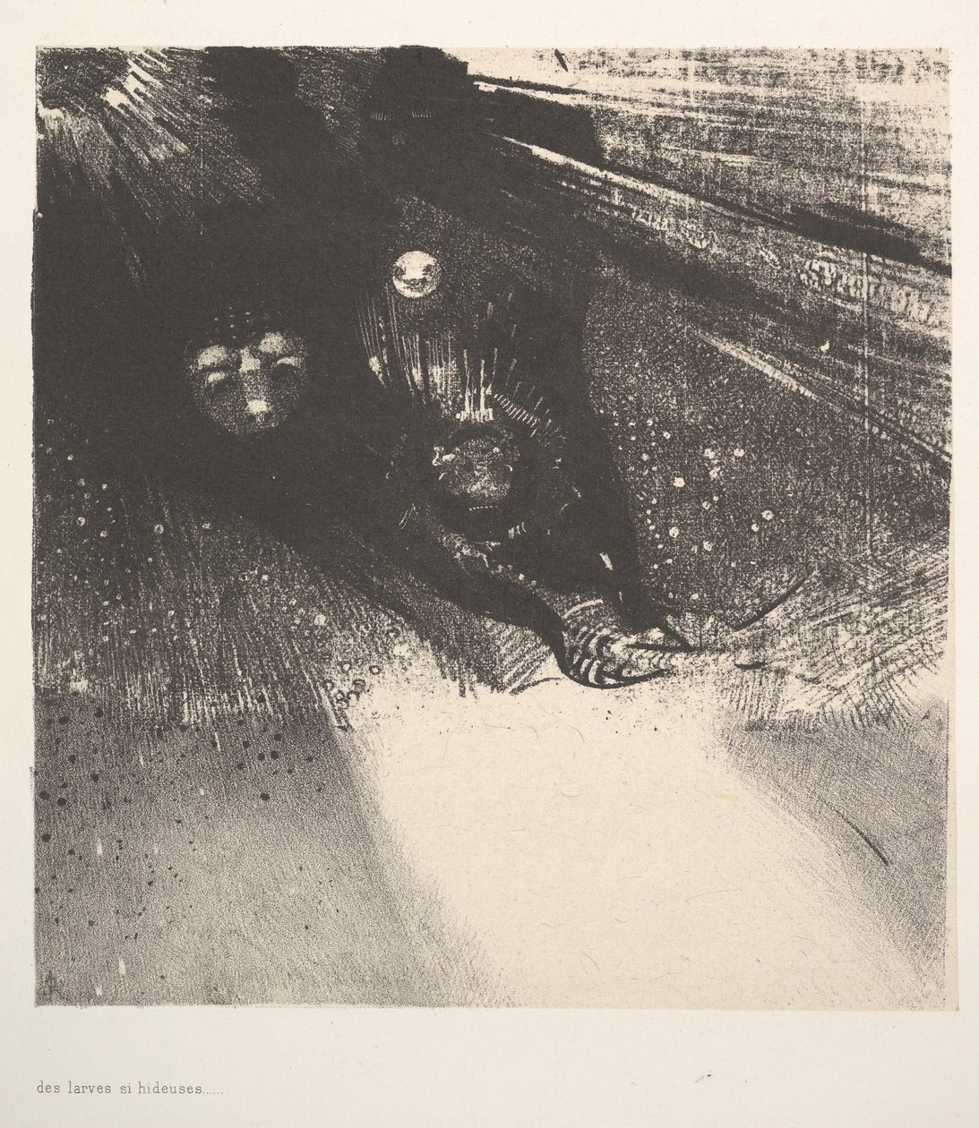 İğrenç Larva, 1896. by Odilon Redon