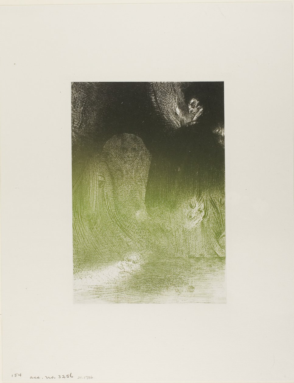 Bazen Gökyüzünde Ruh Biçimlerine benzeyen Şeyler Gördüm, levha 21/24 by Odilon Redon