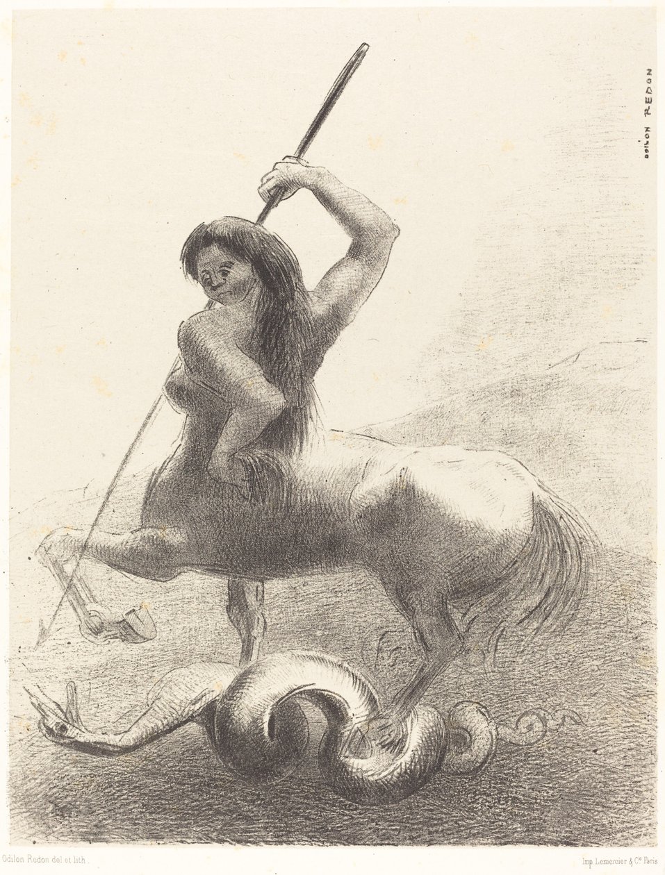 Mücadeleler ve boş zaferler oldu by Odilon Redon