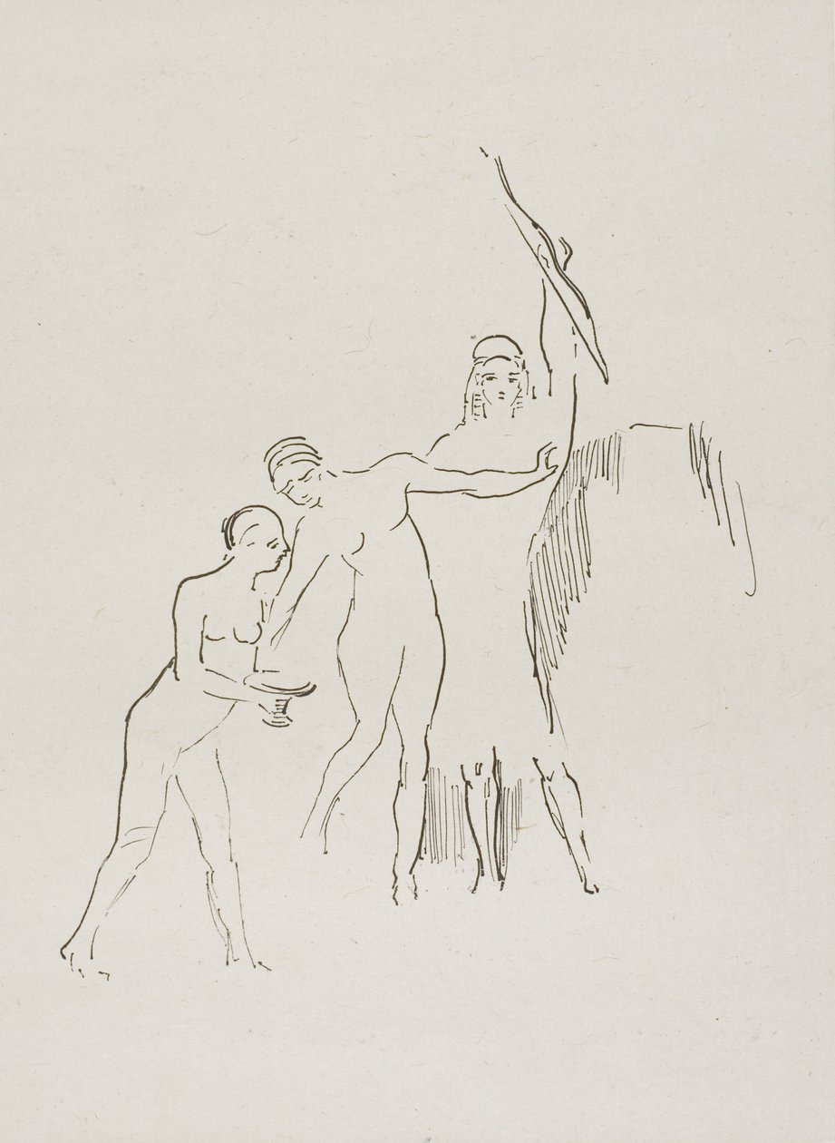 Hemen Üç Tanrıça Ortaya Çıkıyor, plaka 11 / 24 by Odilon Redon