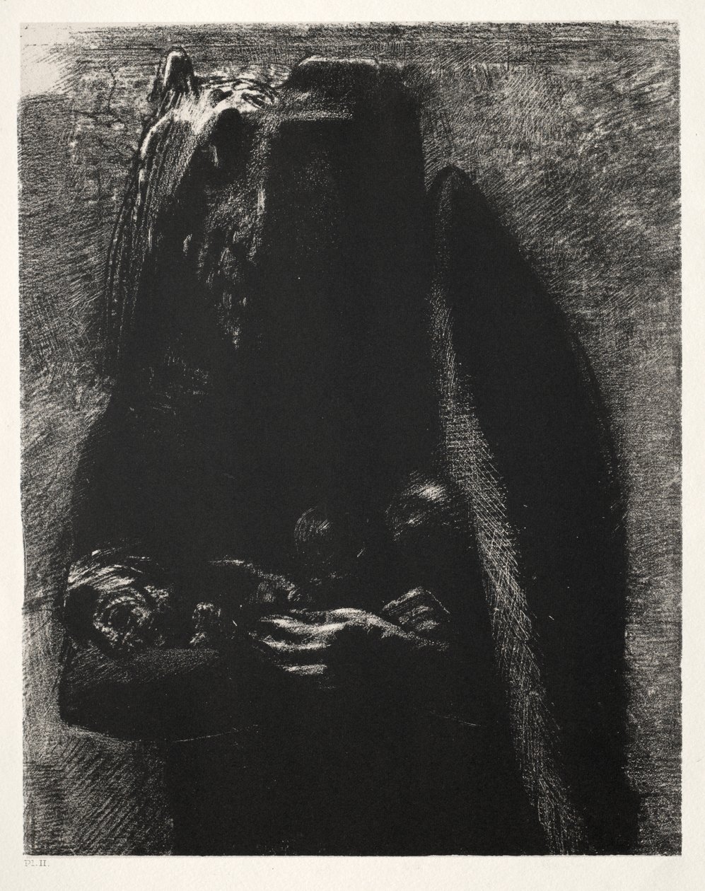Yedi Ölümcül Günahı İki Kanadının Altında Taşıyan Şeytandır by Odilon Redon