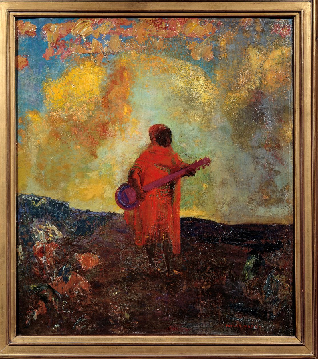 Odilon Redon (1840-1916) 1893 Sun tarafından Arapça Resim. 0.5x0.44 m Paris, Peute Palais Müzesi. by Odilon Redon