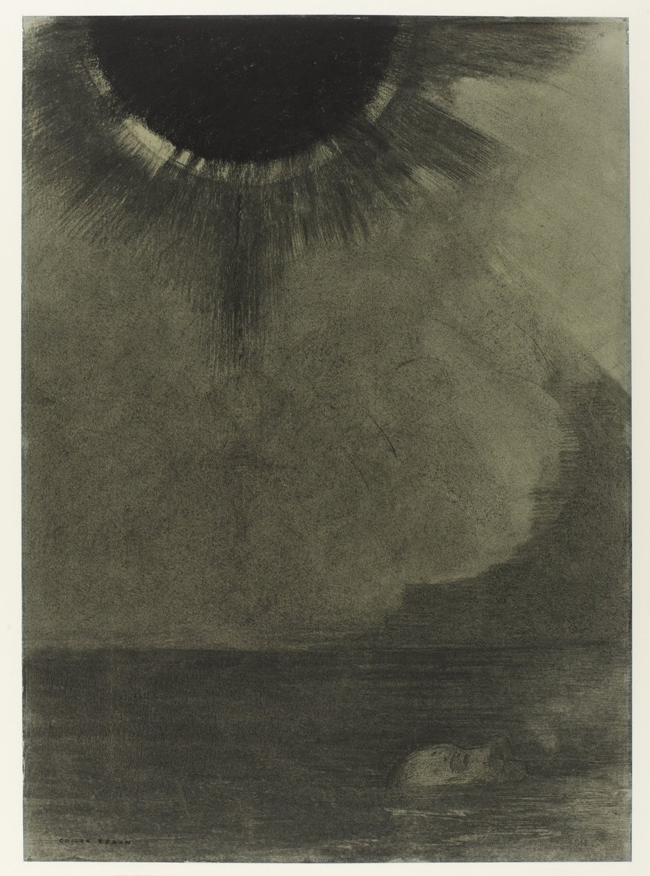 Le Noyé Ay ışığında suda boğulma by Odilon Redon