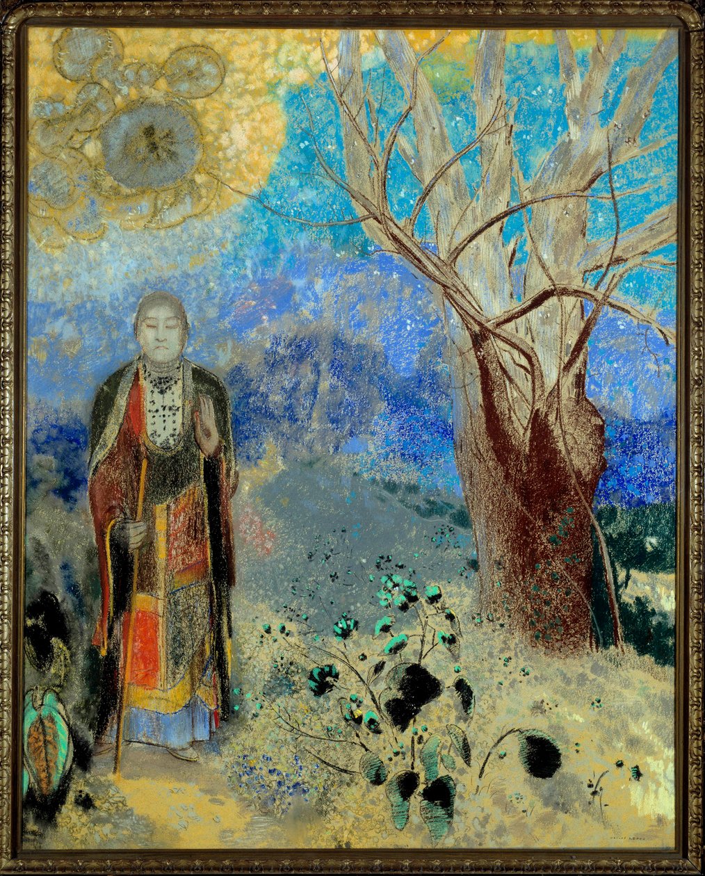 Pastel Buda, Odilon Redon (1840-1916) 1906-1907. Güneş. 0.9x0.73 m Paris, Orsay Müzesi by Odilon Redon