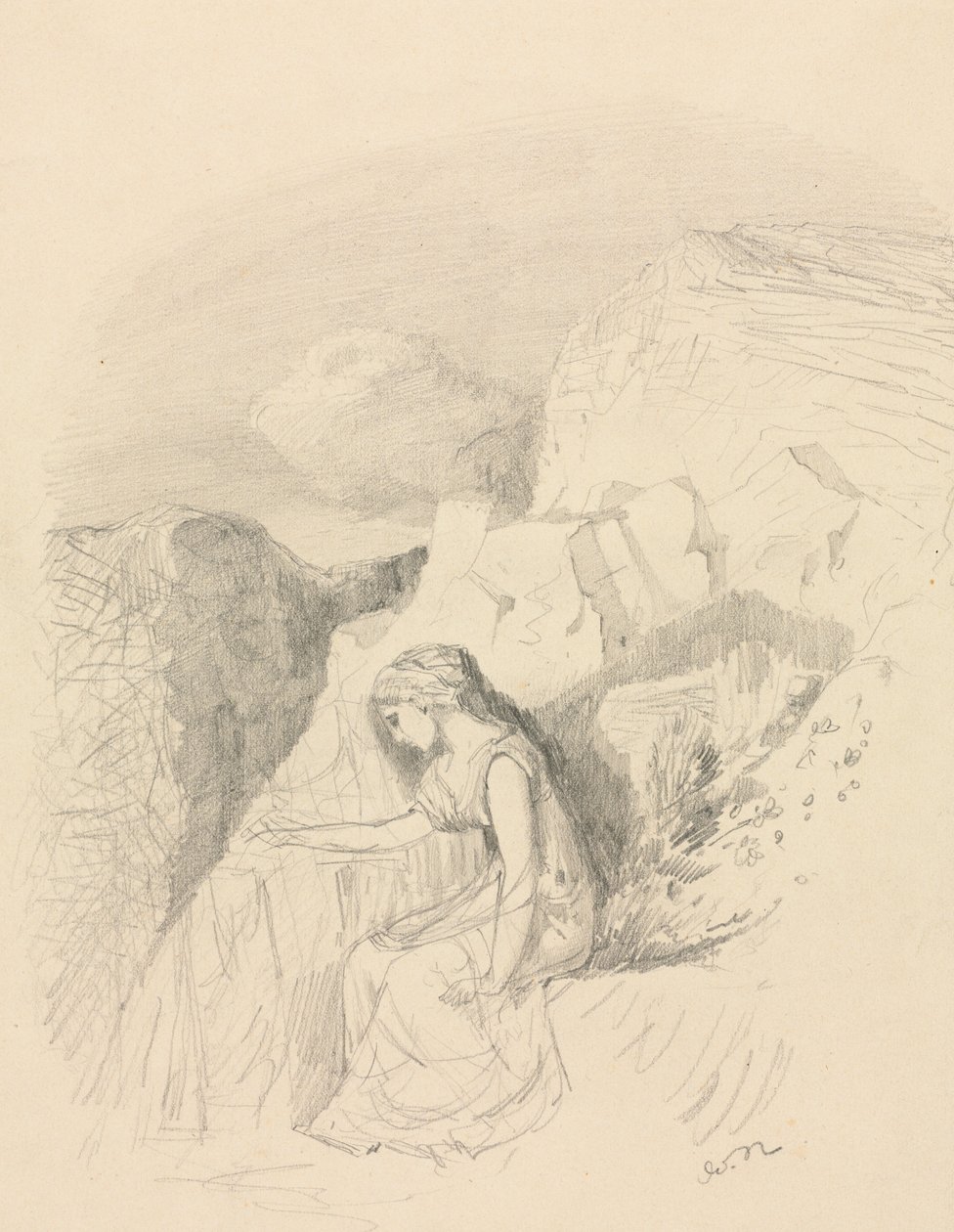 Melankoli, c. 1868. by Odilon Redon