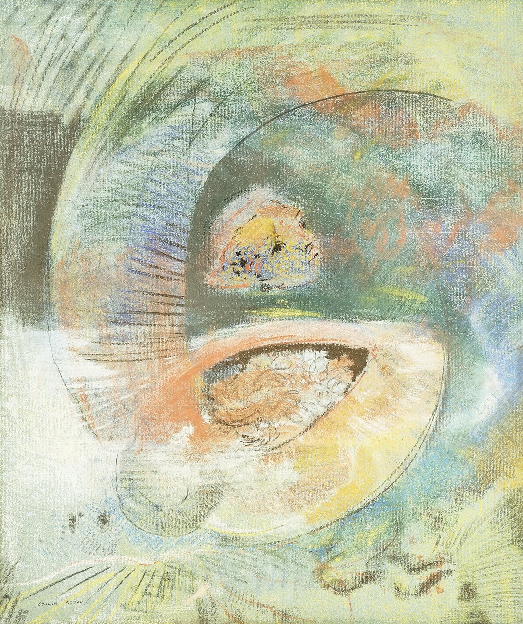 Canavar Denizaltı; Sualtı Canavarı, c.1900 by Odilon Redon