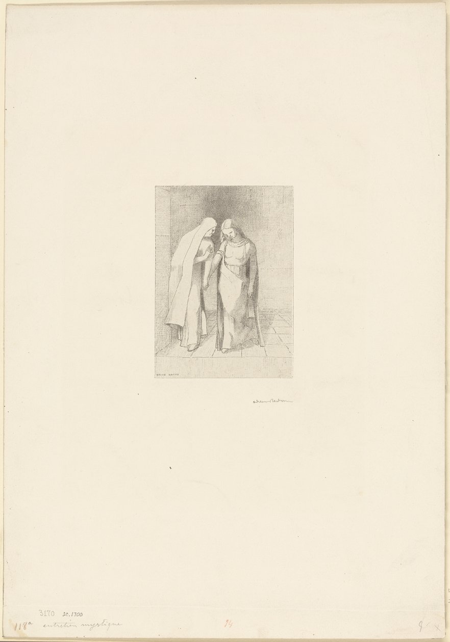 mistik konuşma by Odilon Redon
