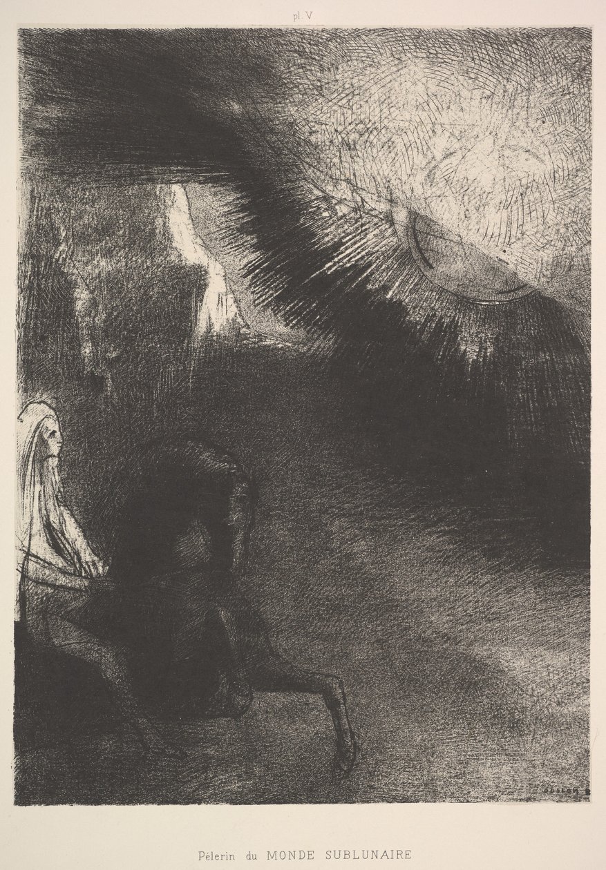 Ay altı bir dünyadan hacı, 1891. by Odilon Redon