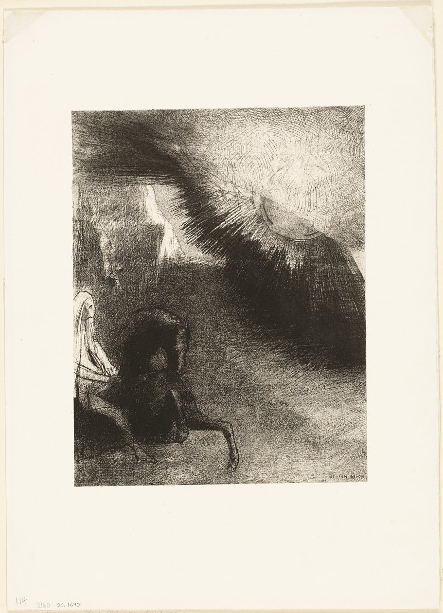 Ayaltı Dünyasının Hacısı, plaka 5 / 6 by Odilon Redon
