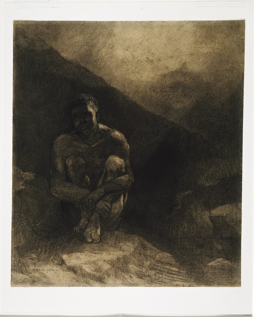 İlkel Adam, 1872 by Odilon Redon