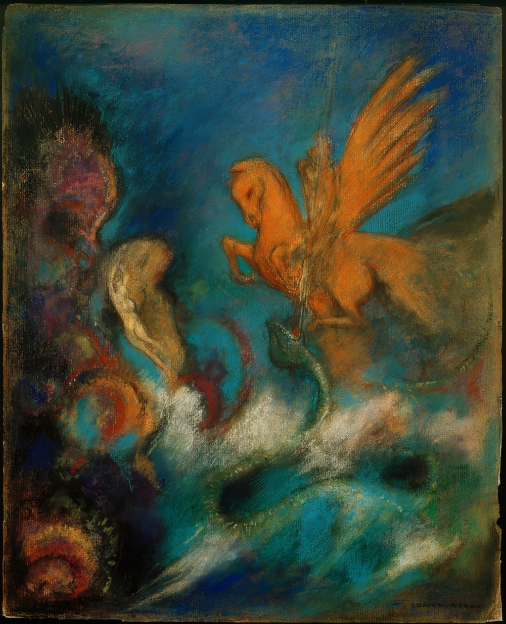 Roger ve Angelica (Perseus ve Andromeda) by Odilon Redon