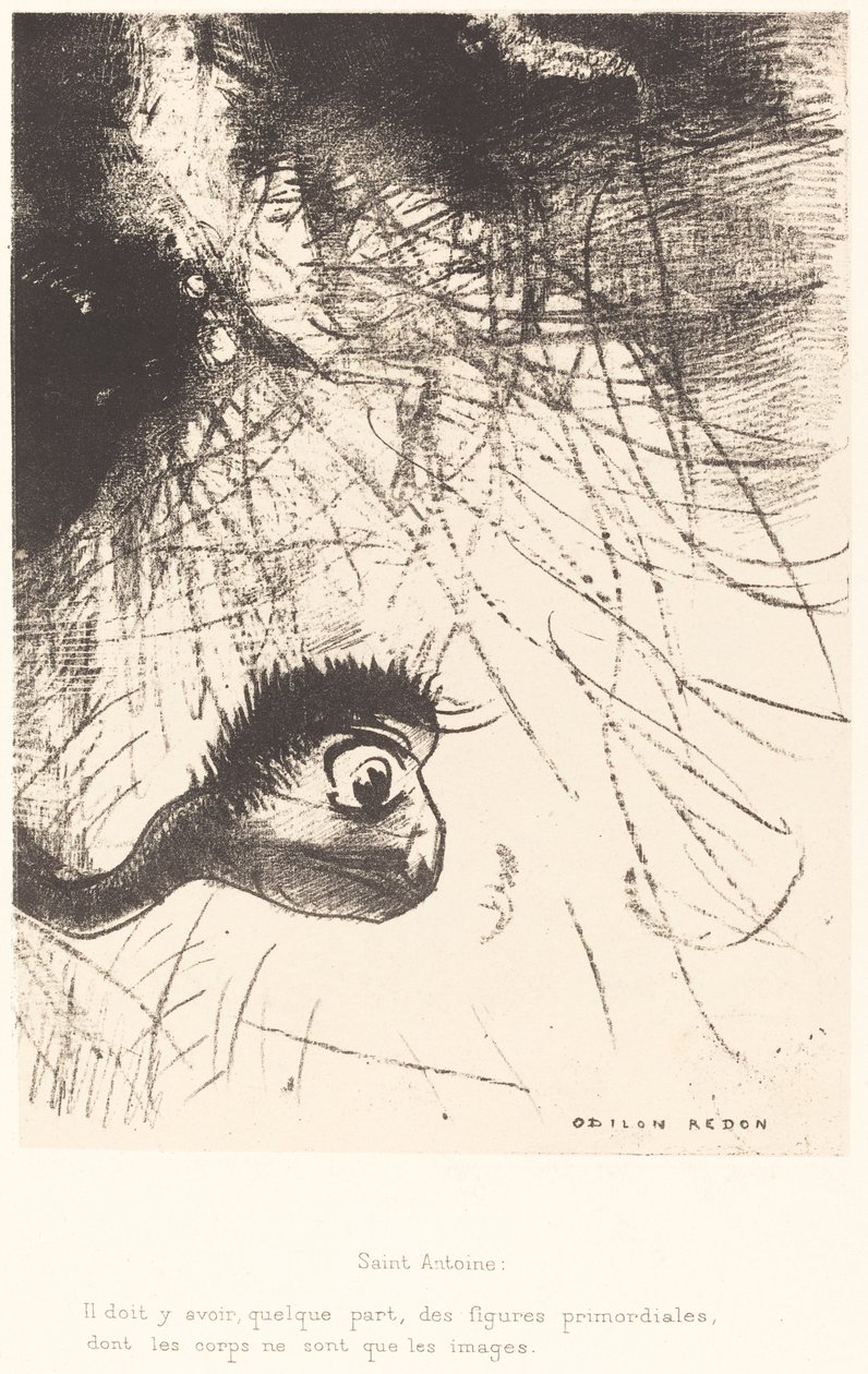 Aziz Anthony: "Bir yerlerde bedenleri yalnızca görüntü olan ilkel şekiller olmalı" by Odilon Redon