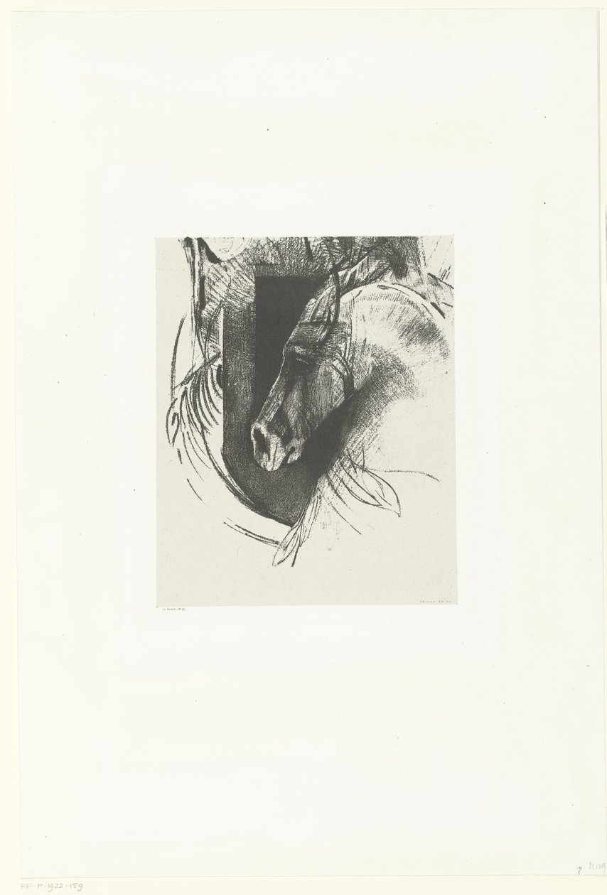 Battlehorse Le Courcier (nesne üzerindeki başlık) by Odilon Redon