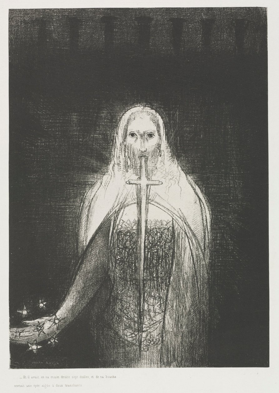 Aziz Yuhanna'nın Kıyameti: Ve Sağ Elinde Yedi Yıldız Vardı..., 1899. by Odilon Redon