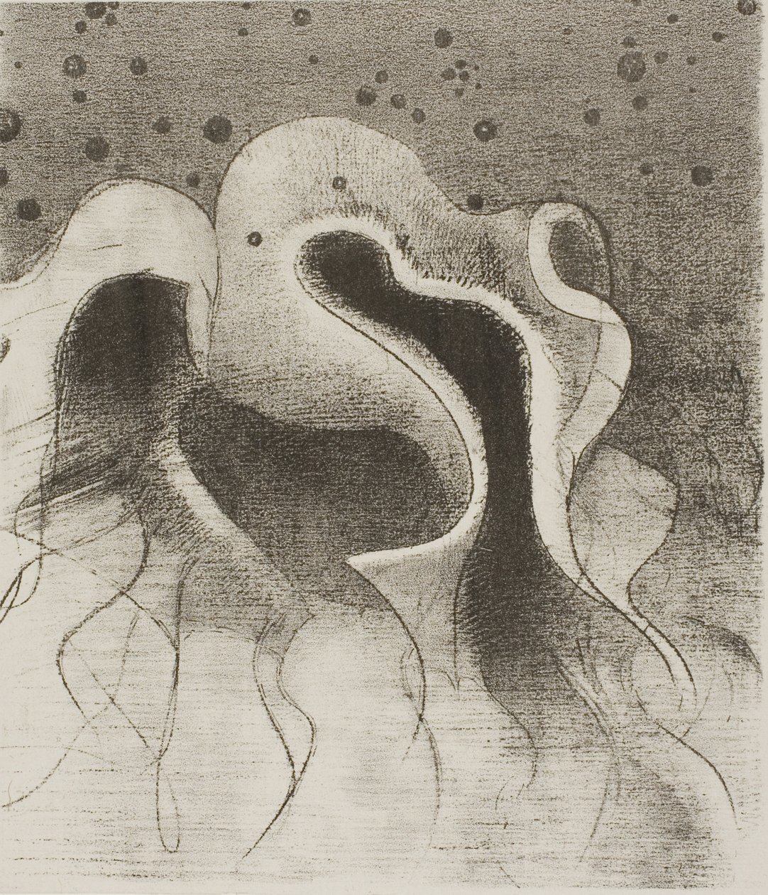 Deniz Canavarları, Deri Şişeler Gibi Yuvarlak, plaka 22 / 24 by Odilon Redon