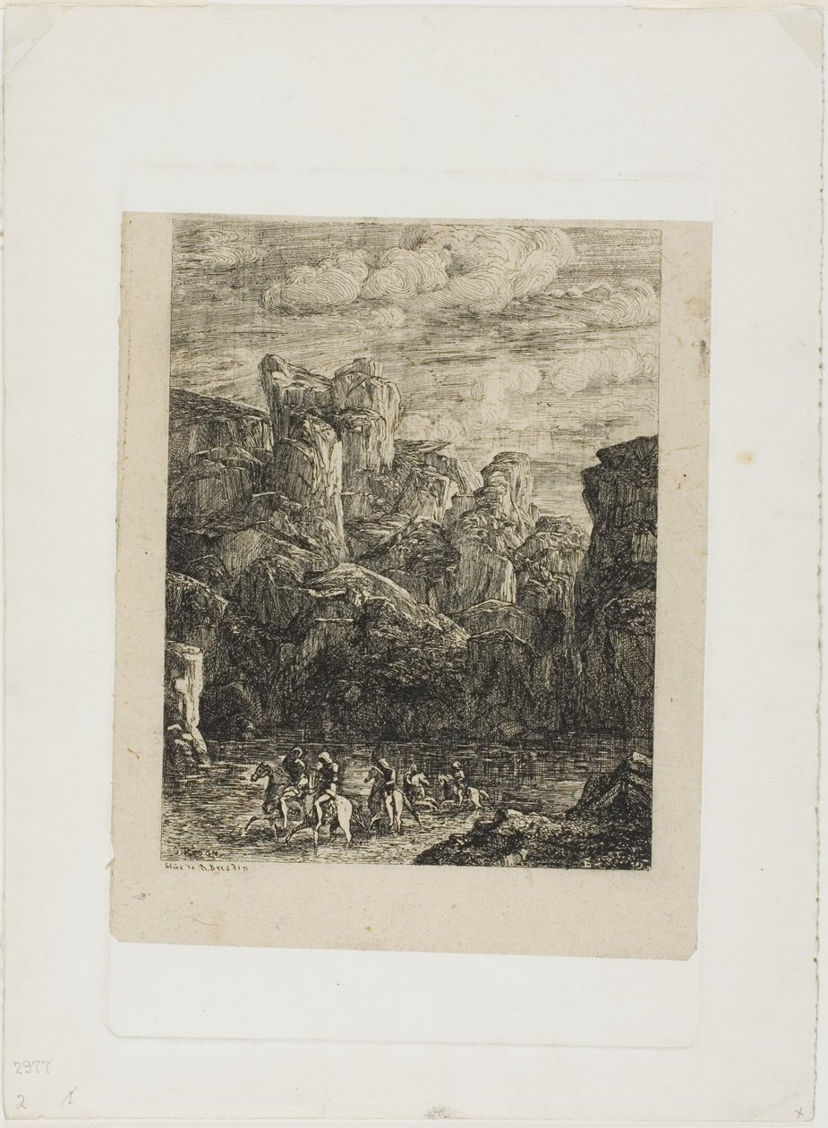 Ford: Atlılarla Manzara by Odilon Redon