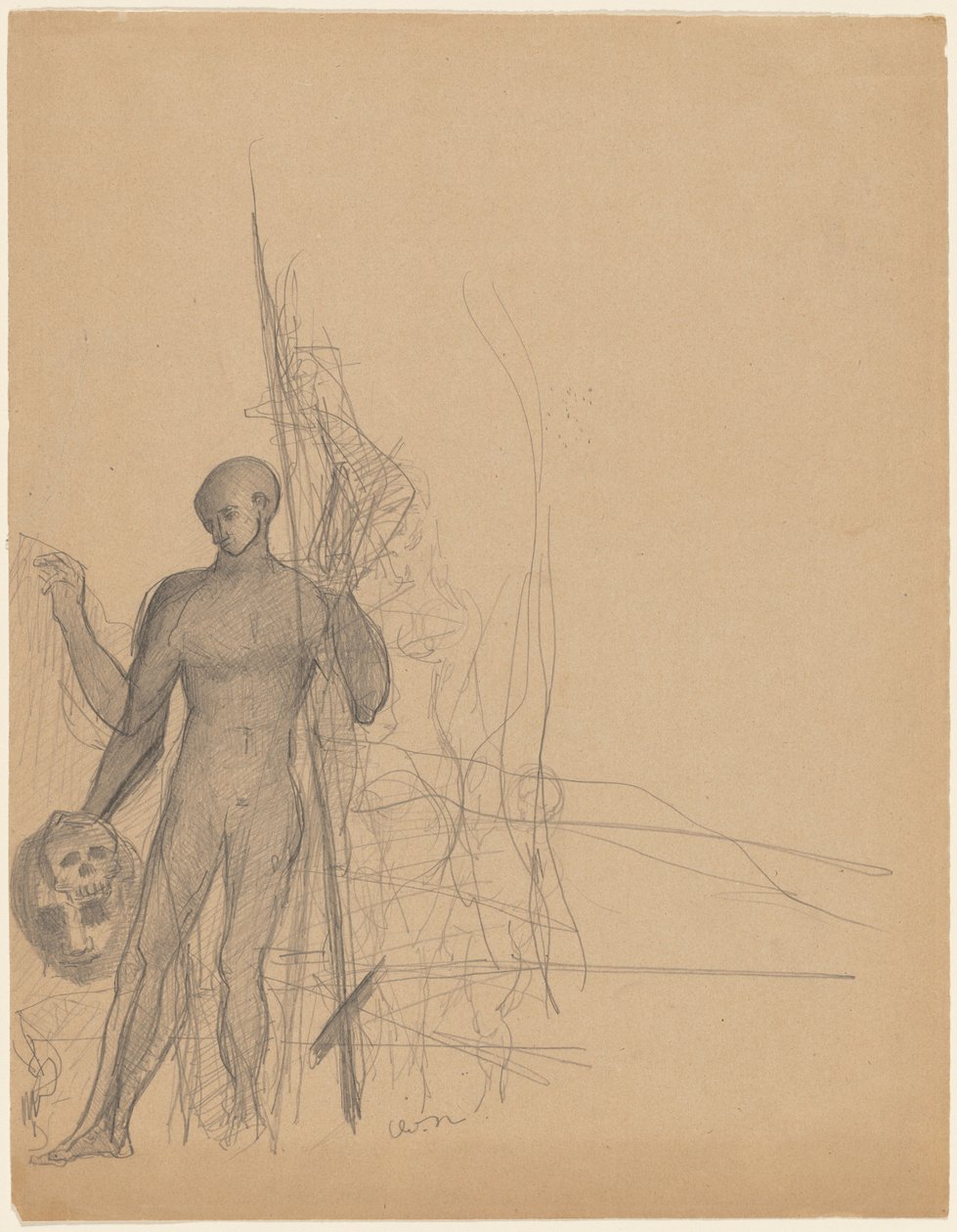 Kelle Avcısı ve Ailesi by Odilon Redon