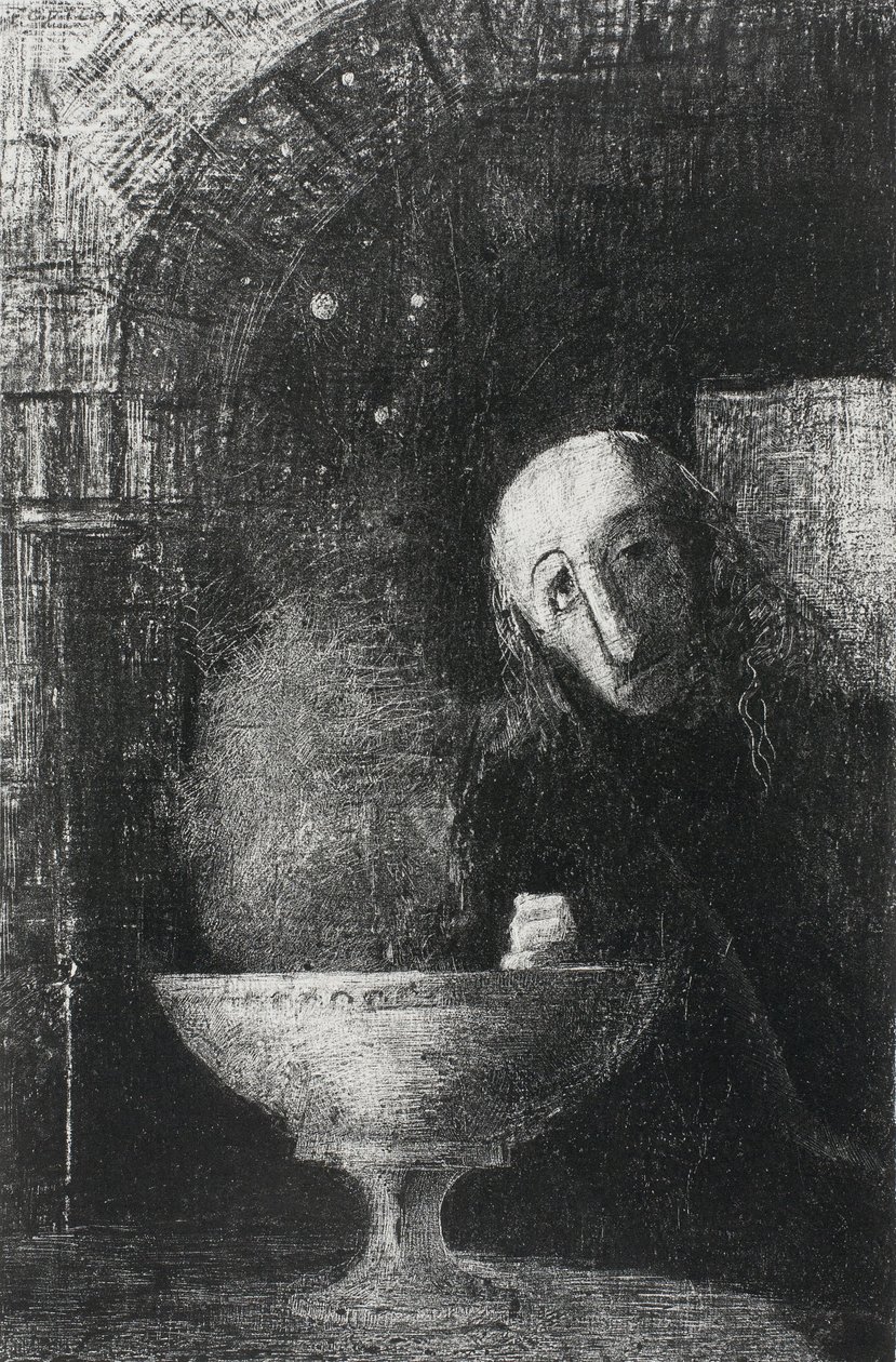Sonsuz Arama, Geceden 1886 by Odilon Redon