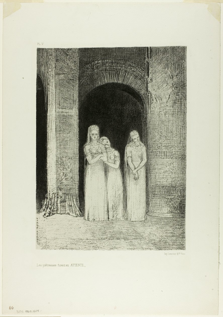 Rahibeler Bekliyorlardı, Geceden by Odilon Redon