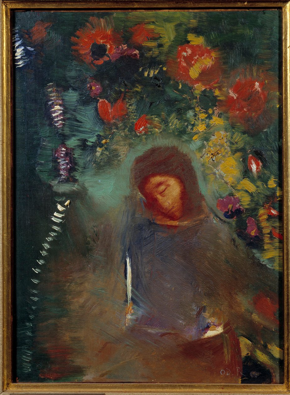 Dua Tablosu Odilon Redon (1840-1916) 1893 Güneş. 0.32x0.24 m Bordeaux, Güzel Sanatlar Müzesi by Odilon Redon