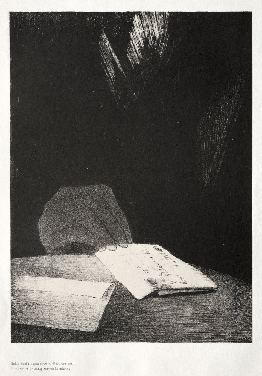 Tüm Görünüşlere Göre, Tıpkı Benimki Gibi Etten Kandan Bir Eldi by Odilon Redon