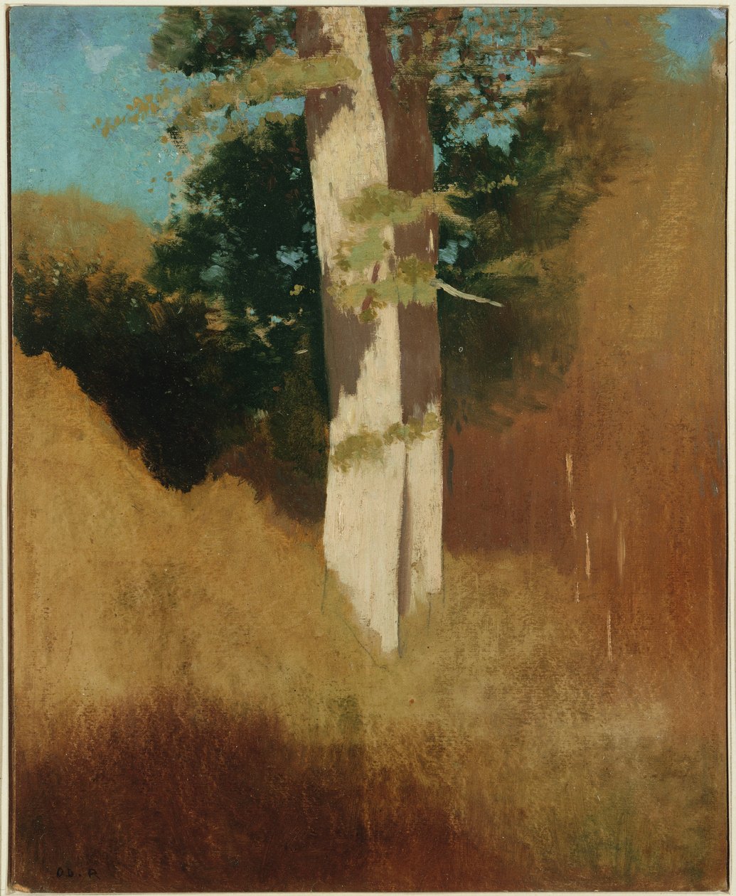 Mavi Gökyüzü ile Ağaç by Odilon Redon