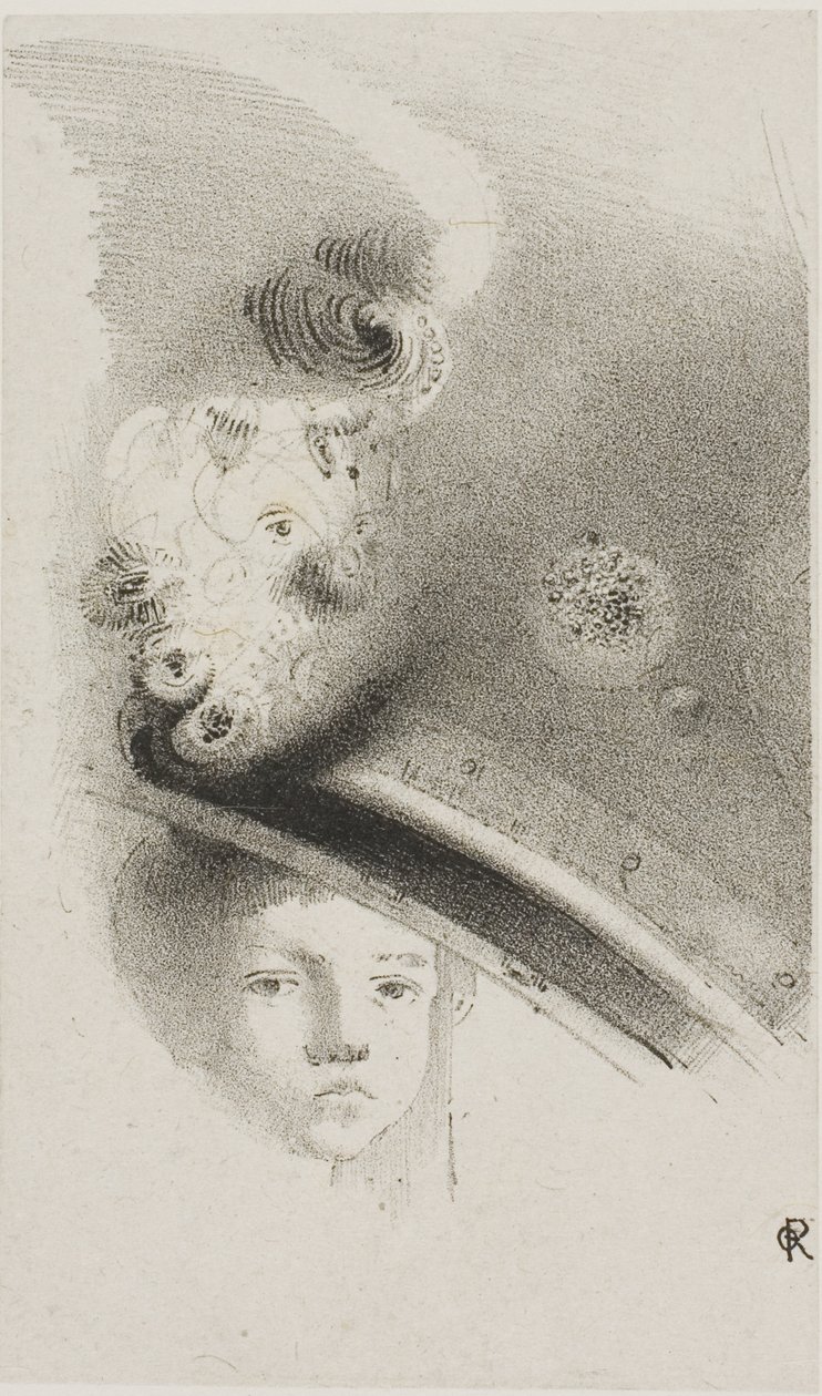 Adsız Deneme Litografisi by Odilon Redon
