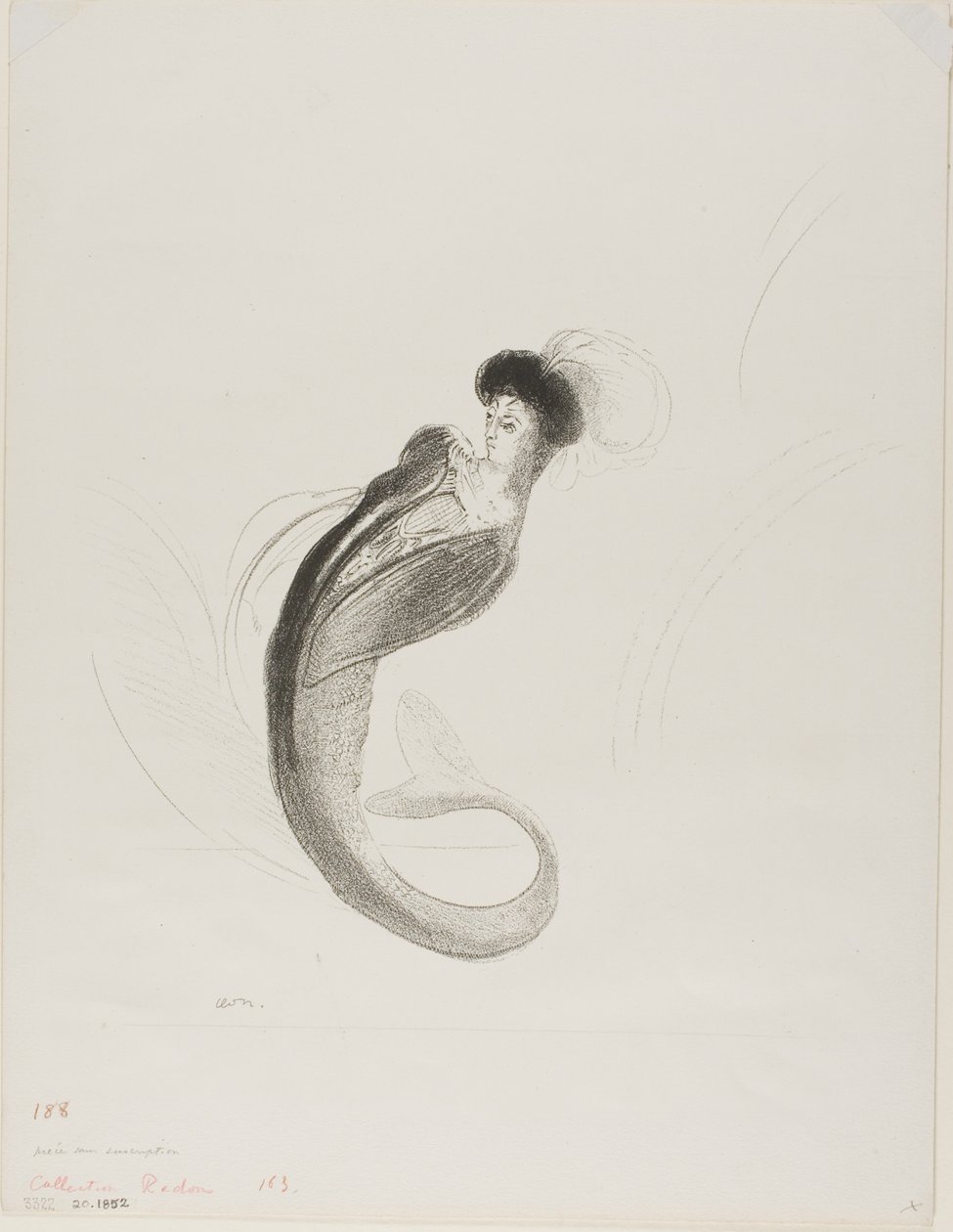 Adsız Deneme Litografisi by Odilon Redon