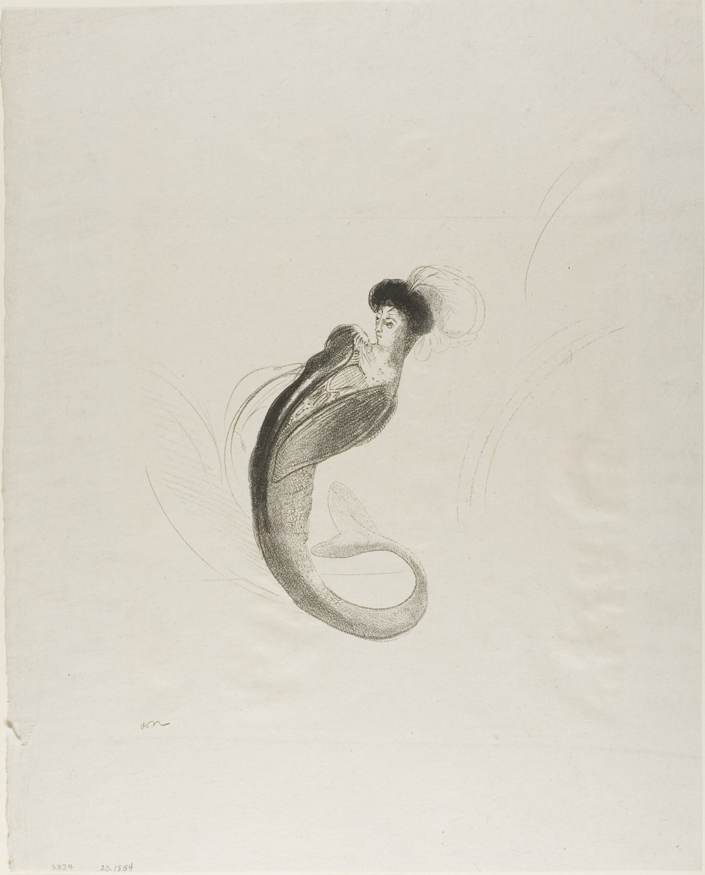 Adsız Deneme Litografisi by Odilon Redon