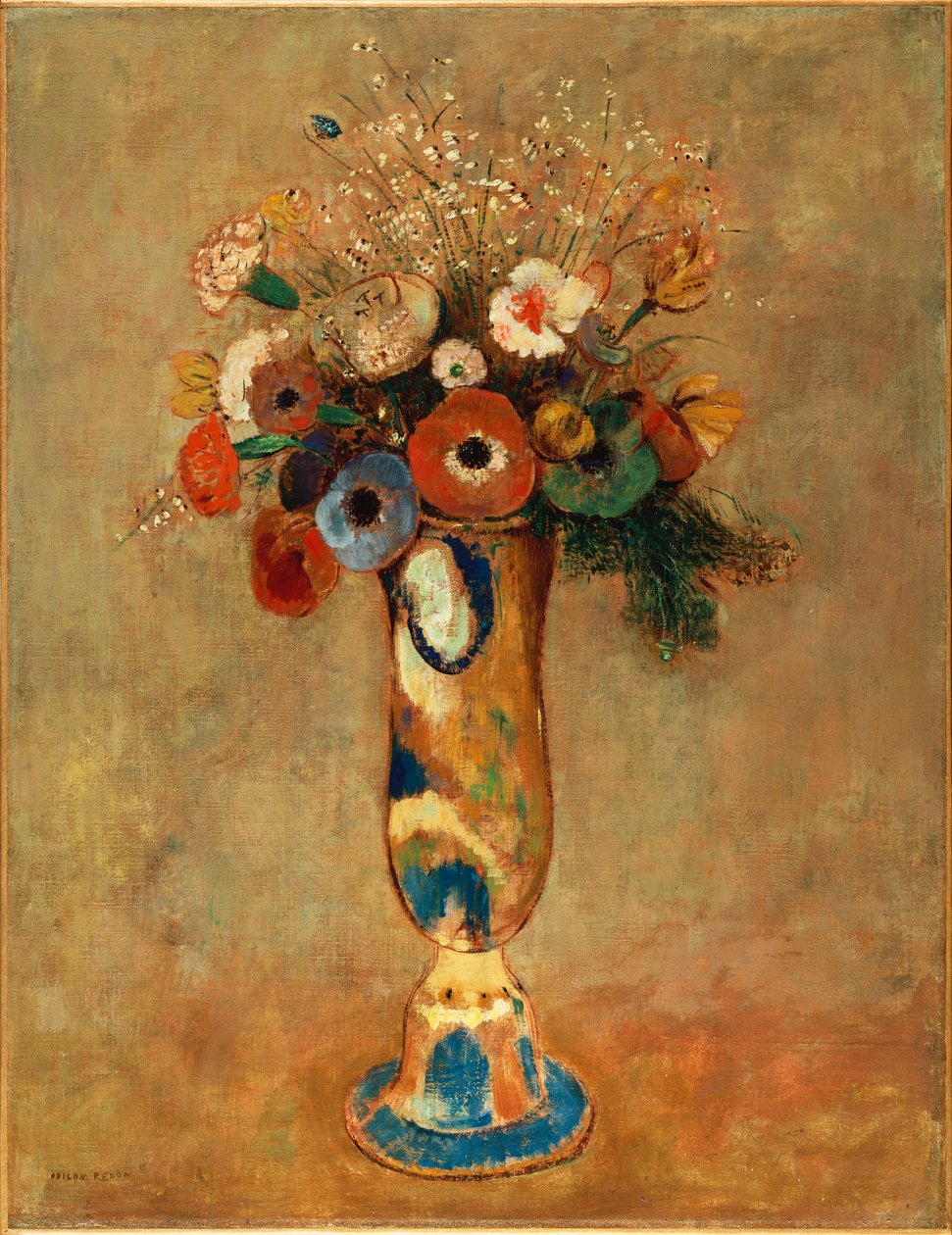 Çiçek Vazosu, 1912 by Odilon Redon