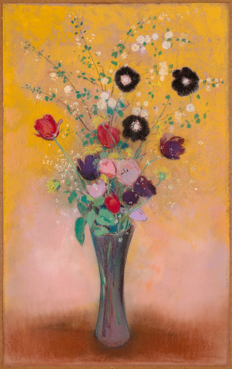 Çiçek Vazosu, 1916. by Odilon Redon