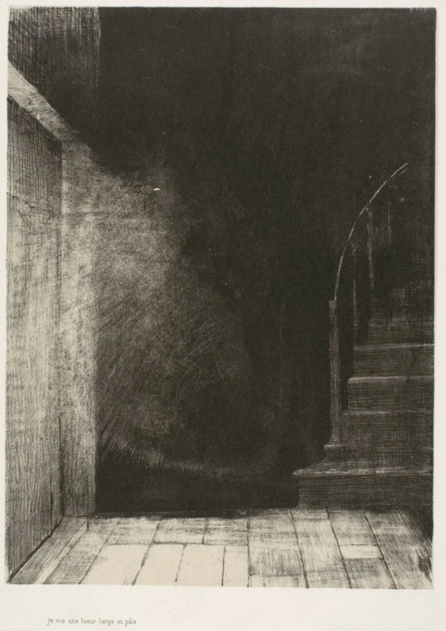 İkimiz de Büyük Bir Soluk Işık Gördük, plaka 2/6 by Odilon Redon