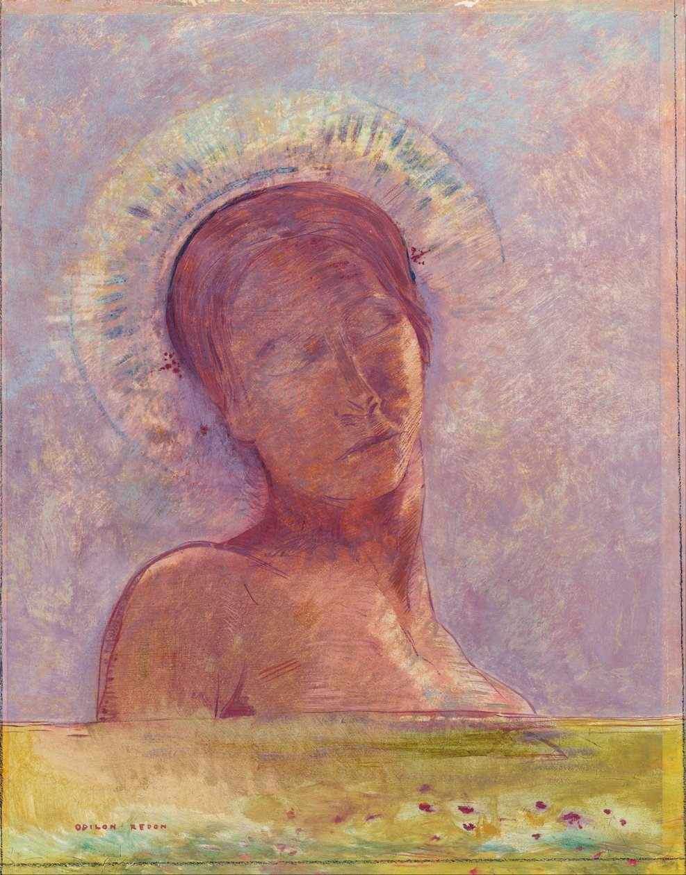 Kapalı Gözler - Tablo Odilon Redon tarafından by Odilon Redon