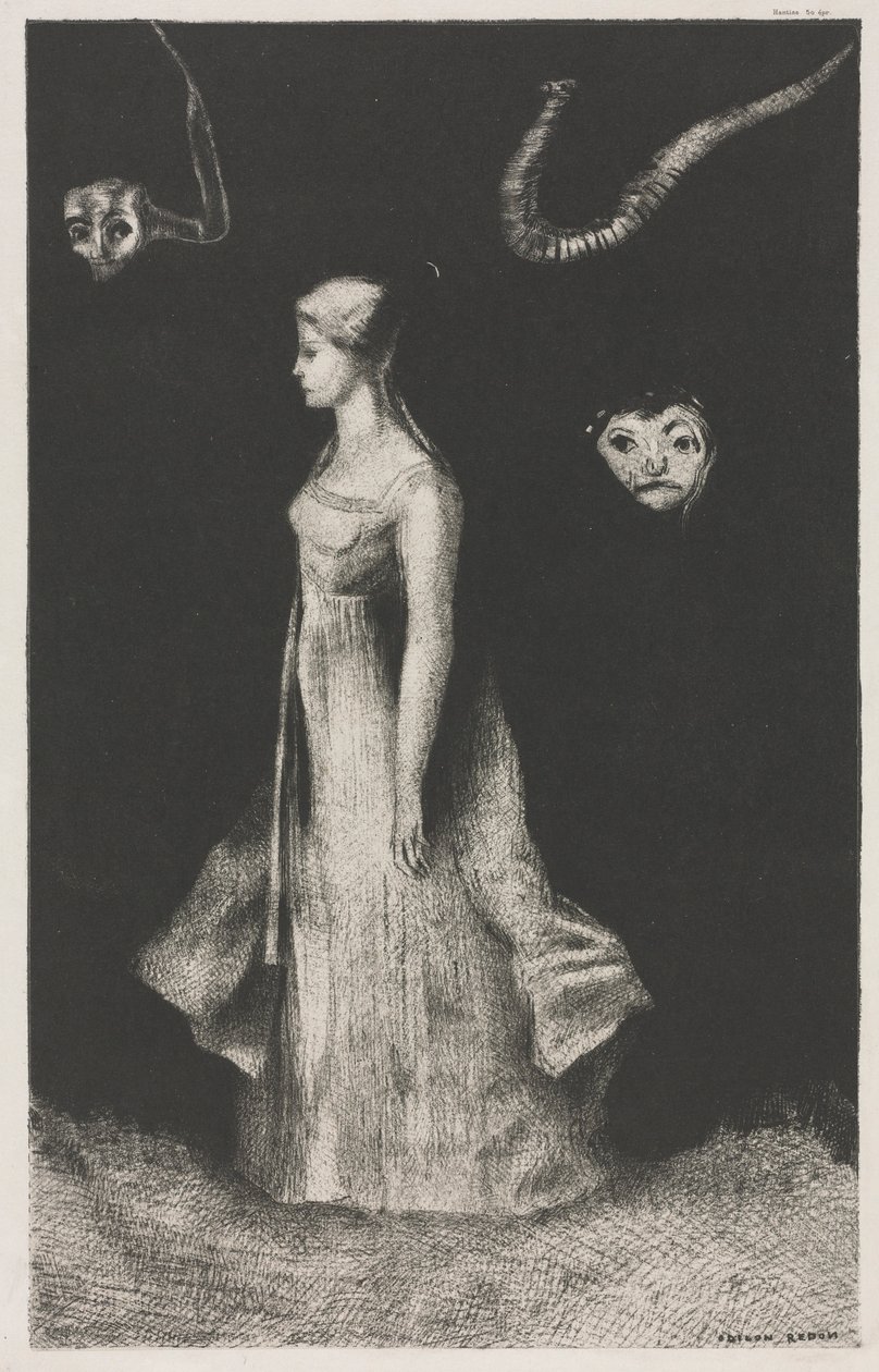 Saplantı, 1894. by Odilon Redon Printer: Monrocq