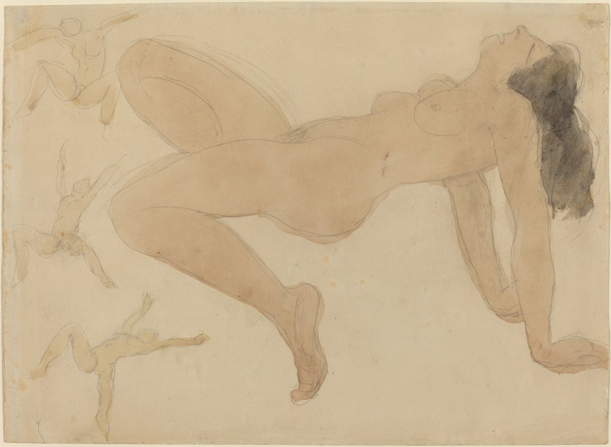Çıplak Dansçılar Çalışmaları by Odilon Roche