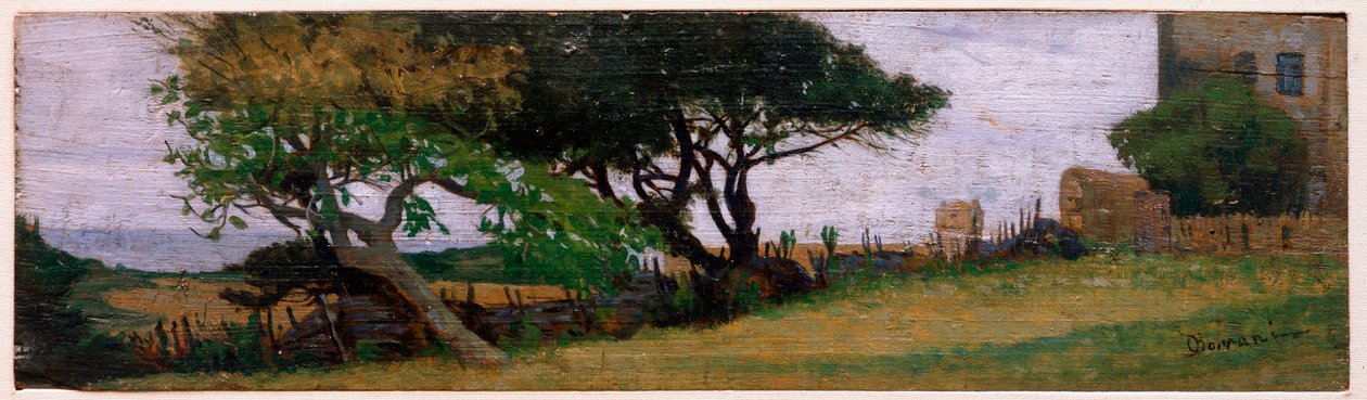 Castiglioncello yakınlarındaki manzara, İtalya (tuval üzerine yağlı boya by Odoardo Borrani