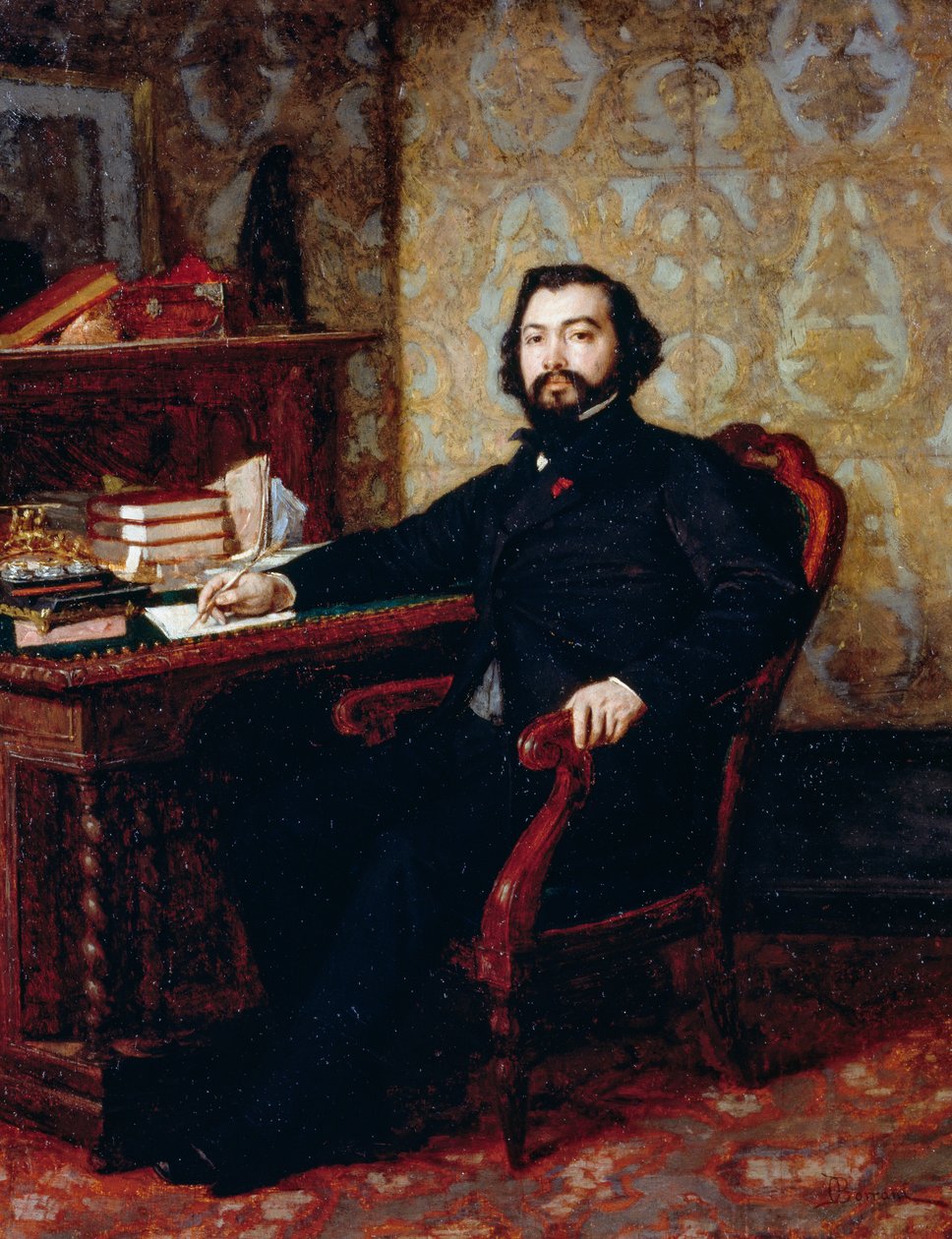 Avukat Aristide Minelli'nin portresi, Odoardo Borrani (1833-1905), panel üzerine yağlı boya, 40.5x32.5 cm by Odoardo Borrani